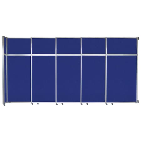 Versare Operable Wall Sliding Room Divider 15'7" x 8'5-1/4" Royal Blue Fabric 1072505